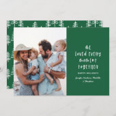 Foto van de moderne, minimale feestdag feestdagenkaart (Voorkant / Achterkant)