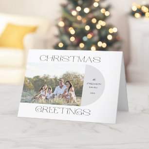 Foto van de moderne, minimalistische kerstgroet feestdagen kaart