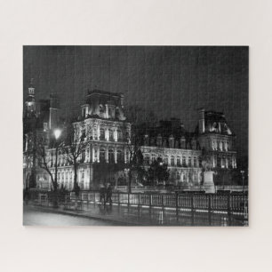 Foto van de moderne Parisiaanse nacht in de stad Legpuzzel