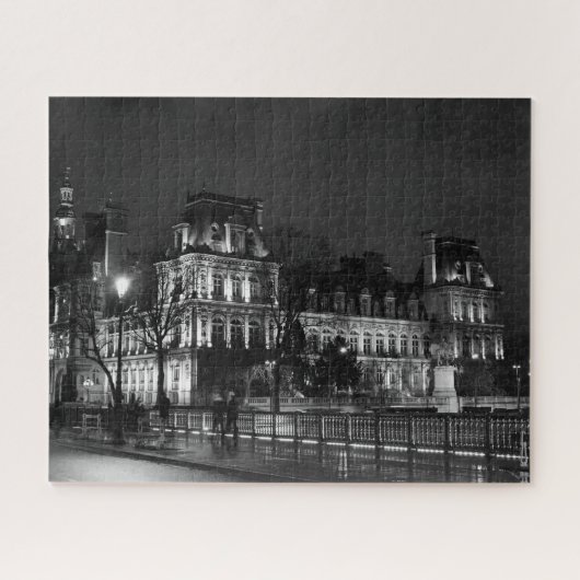 Foto van de moderne Parisiaanse nacht in de stad Legpuzzel (Horizontaal)