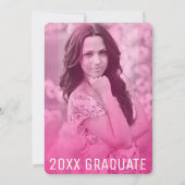 Foto van de moderne roze Graduation Party Afstuder Kaart (Achterkant)