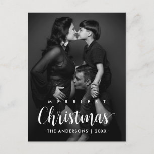 Foto van de moderne Rustic-kerstfamilie Briefkaart