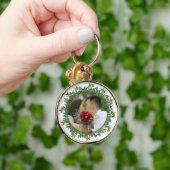 Foto van de moderne Waterverf Greenery Wedding Sleutelhanger (Hand)