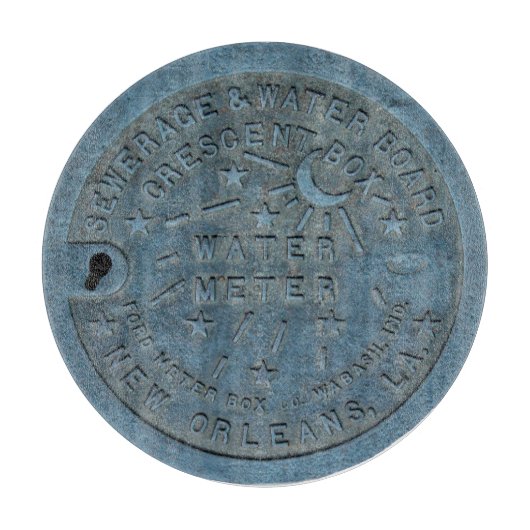 Foto van de New Orleans Water Meter Snijplank (Voorkant)