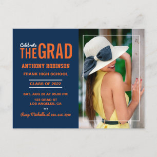 Foto van de Oranje en Blauwe GraduPartij Briefkaart