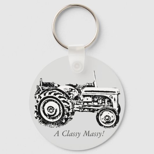 Foto van de oude Massey Fergison tractor Sleutelhanger (Voorkant)