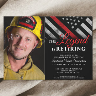 Foto van de pensionering van de brandweer kaart