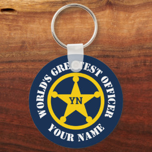 Foto van de politie van de douane sleutelhanger