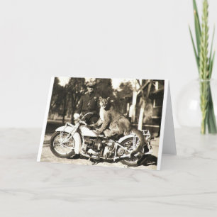  foto van de politieagent op motorfiets puma kaart