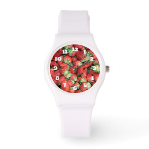 Foto van de Rode Juicy-aardbeien Horloge