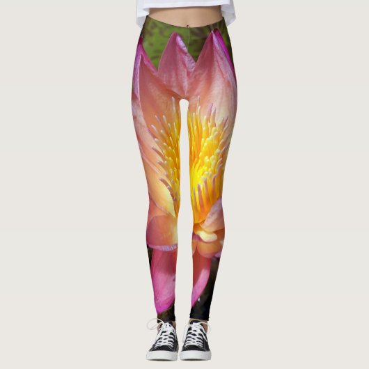 Foto van de roze waterLily Leggings (Voorkant)