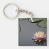 Foto van de roze waterLily Sleutelhanger (Voorkant)