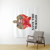 Foto van de schildpadschildpad van het zee op maat wandkleed (In situ)