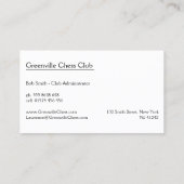 Foto van de schoorsteenschrander - Visitekaartje (Achterkant)