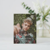 Foto van de scriptgraduatie-partij briefkaart (Staand voorkant)