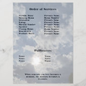 Foto van de Sun and Clouds Memorial Service | cita Programma (Achterkant)