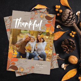 Foto van de Thanksgiving van de Deco-brochure van  Feestdagenkaart