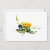 Foto van de uitnodiging van de kleine zonbloem (Achterkant)