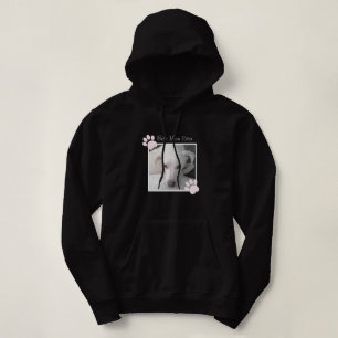 Foto van de unieke witte hond roze pols beste moed hoodie