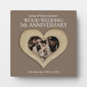 Foto van de vijfde huwelijksdag fotoplaat (Voorkant)