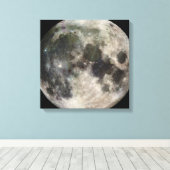 Foto van de volle maan canvas afdruk (Insitu (Houten vloer))