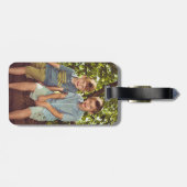 Foto van de Waterverf Flamingo in ruste Bagagelabel (Achterkant horizontaal)