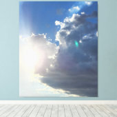 Foto van de wolken canvas afdruk (Insitu (Houten vloer))