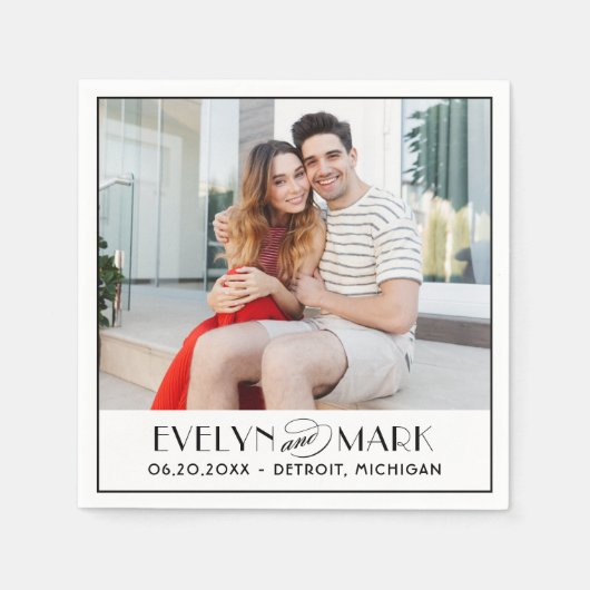  foto van deco Wedding Monogram Servet (Voorkant)