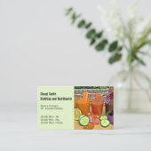 Foto van Dietitian Vegetable fruit Visitekaartje (Staand voorkant)