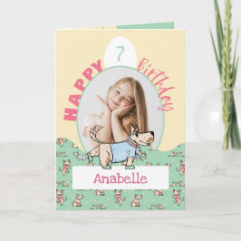 Foto van Dog Life Green Yellow Birthday Kaart