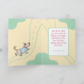 Foto van Dog Life Green Yellow Birthday Kaart (Binnen)