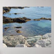 Foto van doorzichtige Atlantische Oceaan bij laag