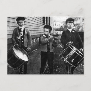 Foto van drummer briefkaart