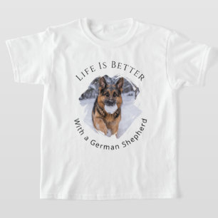 Foto van Duitse Herdershond GSD - Het leven is bet T-shirt
