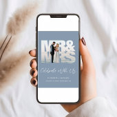 Foto van Dusty Blue Wedding Reception Kaart