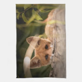 Foto van een Cute Little Fox Theedoek (Verticaal)