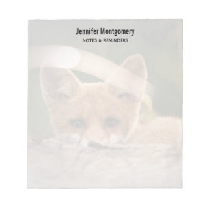 Foto van een Cute Little Oranje Fox Notitieblok