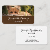 Foto van een Cute Little Oranje Fox Visitekaartje (Voorkant / Achterkant)