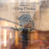 Foto van een Cute Snowman in de winter - Kerstmis Raamsticker (Vel 2)