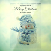 Foto van een Cute Snowman in de winter - Kerstmis Raamsticker (Vel 3)