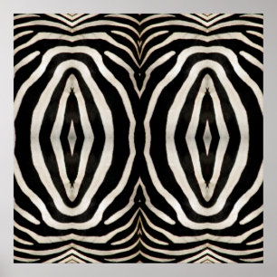 Foto van een echte Zebra-ingang Poster