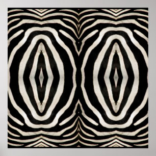 Foto van een echte Zebra-ingang Poster