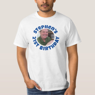Foto van een man's 21e verjaardag t-shirt