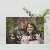 Foto van een nieuw jaar feestdagenkaart (Staand voorkant)