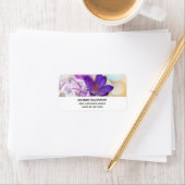 Foto van een Paarse Lente Crocus Etiket (Insitu)