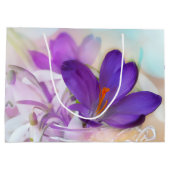 Foto van een  Paarse Lente Crocus Groot Cadeauzakje (Achterkant)