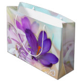 Foto van een  Paarse Lente Crocus Groot Cadeauzakje (Achterkant Gekanteld)