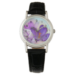 Foto van een Paarse Lente Crocus Horloge