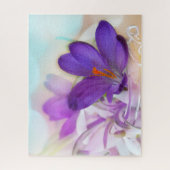 Foto van een Paarse Lente Crocus Legpuzzel (Verticaal)