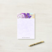 Foto van een Paarse Lente Crocus Post-it® Notes (Op bureau)